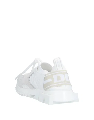 Dolce & Gabbana Solid Color Sneakers In White