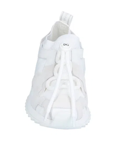 Dolce & Gabbana Solid Color Sneakers In White