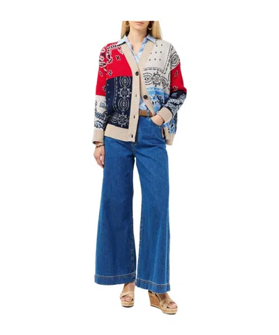 Weekend Max Mara Button-front Knit Cardigan In Multi