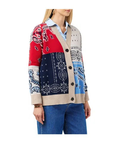 Weekend Max Mara Button-front Knit Cardigan In Multi