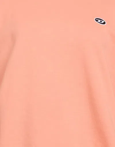 Diesel Solid Color Fleece Sweatshirt In Pink