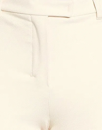Max Mara Solid Color Twill Stretch Pants In White