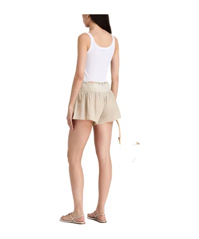 Burberry Solid Shorts In Neutral
