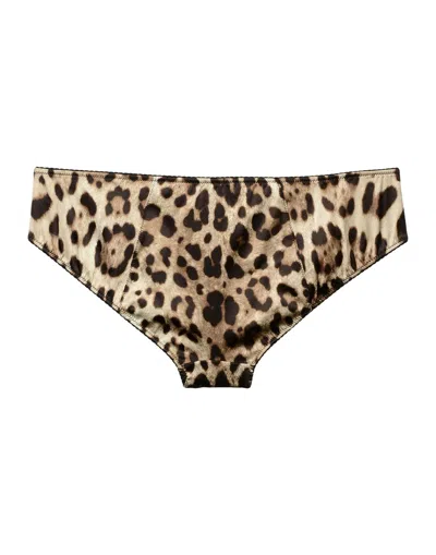 Dolce & Gabbana Leopard Print Briefs In Multi