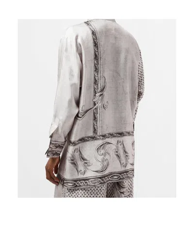 Max Mara Printed Shirt In White