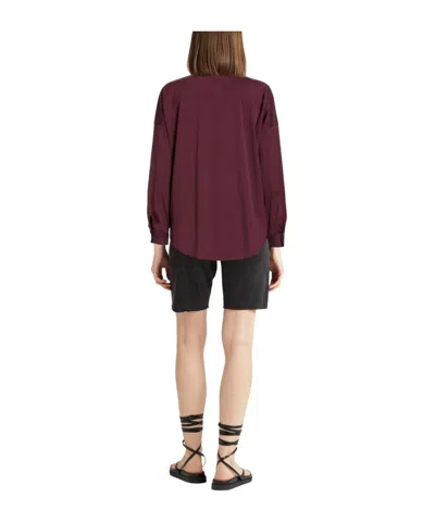 Brunello Cucinelli Woman Shirt Burgundy Size Xs Cotton, Polyamide, Elastane In Red
