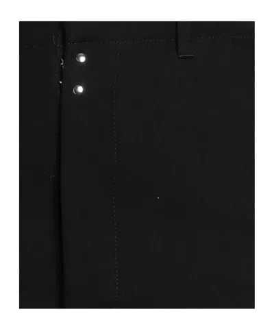 Mm6 Maison Margiela Solid Wool Flared Pants In Black