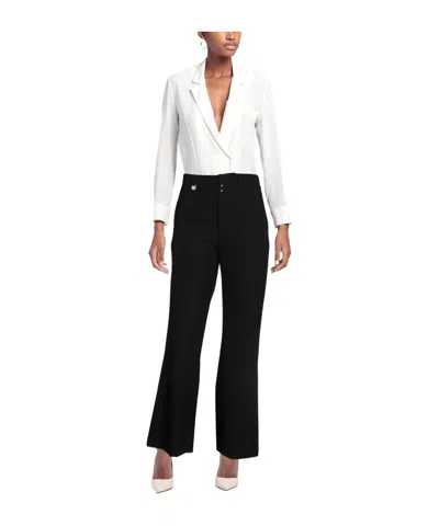 Mm6 Maison Margiela Solid Wool Flared Pants In Black