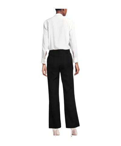 Mm6 Maison Margiela Solid Wool Flared Pants In Black