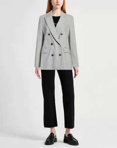 Maxco. Minimalist Thin Wool Blazer In Gray