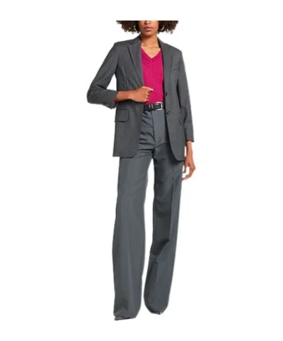 Max Mara Striped Wool Blazer In Multi