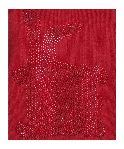 Max Mara Solid Knit Top In Red
