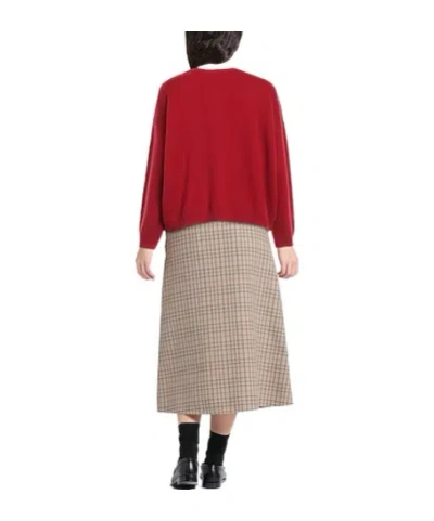 Max Mara Solid Knit Top In Red