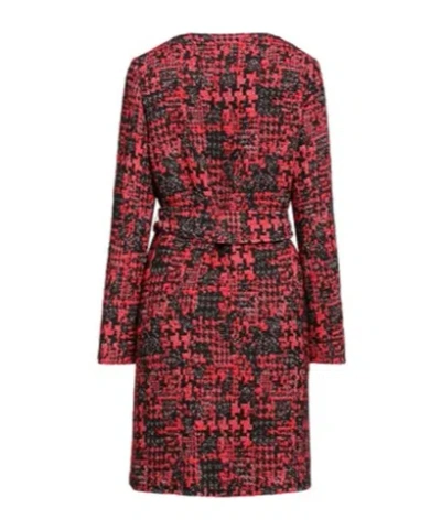Dolce & Gabbana Multicolor Tweed Coat In Red