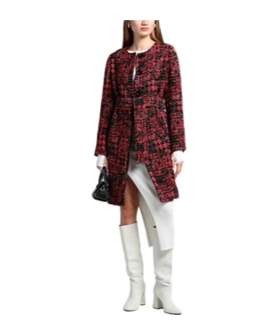 Dolce & Gabbana Multicolor Tweed Coat In Red