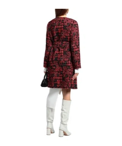 Dolce & Gabbana Multicolor Tweed Coat In Red