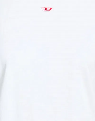 Diesel Solid Color T-shirts In White