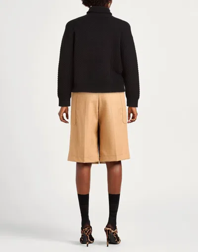 Max Mara Solid Color Knit Sweater In Black