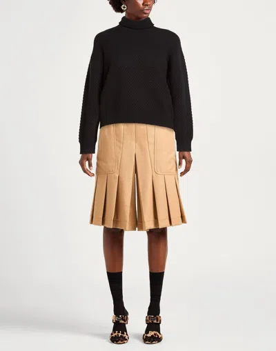 Max Mara Solid Color Knit Sweater In Black