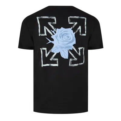 Off-white Off White Off Stamp Rib Basic Tee Black White In Black