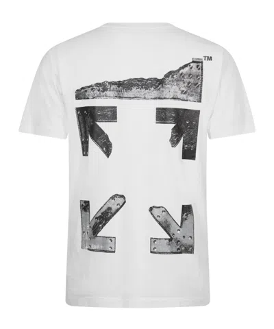 Off-white Ss22 Printing Round Neck Pullover Short Sleeve Ordinary Version White In White
