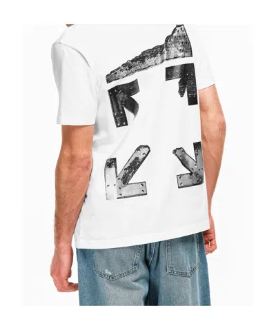 Off-white Ss22 Printing Round Neck Pullover Short Sleeve Ordinary Version White In White