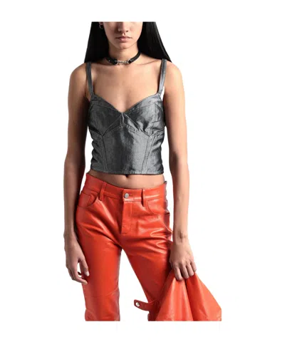 Rag & Bone Plain Colour Tops In Gray