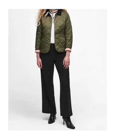 Barbour Quilted Long-sleeved Casual Jacket In Green