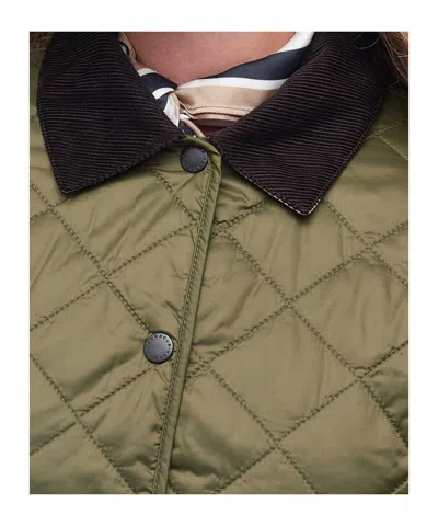 Barbour Quilted Long-sleeved Casual Jacket In Green