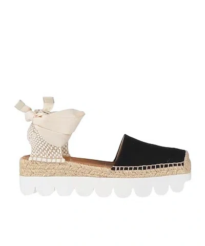 Marni Bicolor Canvas Ankle-wrap Sabot Espadrilles In Multi