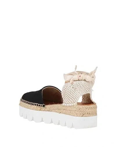 Marni Bicolor Canvas Ankle-wrap Sabot Espadrilles In Multi
