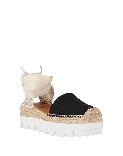 Marni Bicolor Canvas Ankle-wrap Sabot Espadrilles In Multi