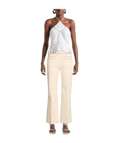 Weekend Max Mara Stretch Twill Bootcut Pants In Neutral