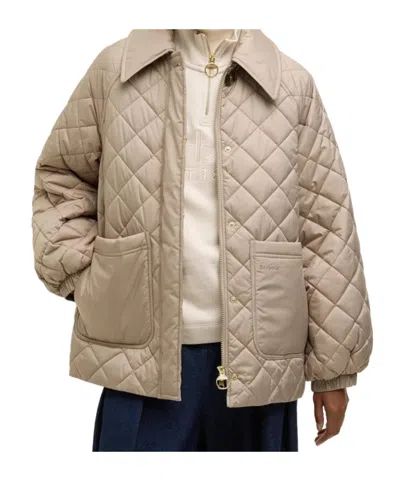 Barbour Quilted Jacket In Neutral
