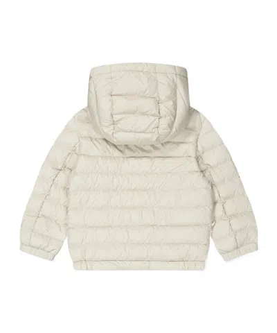 Moncler Logo Patch Down Jacket In White