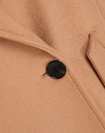 Maxco. Double-breasted Wool Coat In Nude