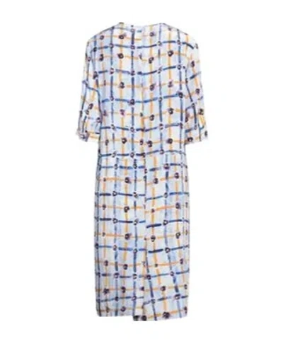 Marni Floral-print Asymmetric Midi Dress In White