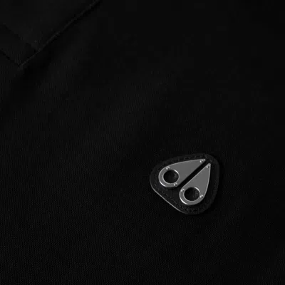 Moose Knuckles Short-sleeve Polo Shirt In Black