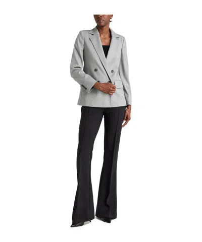 Max Mara Double Breasted Blazers In Grey