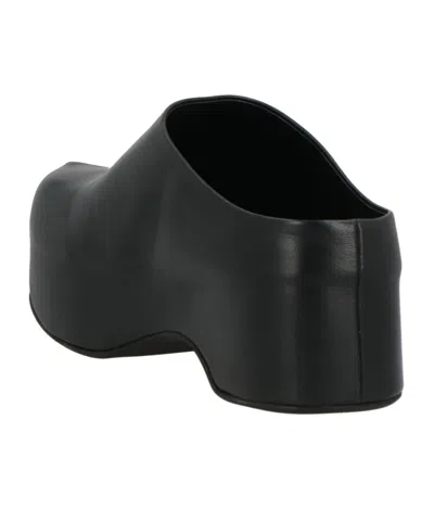 Marni Matte Finish Clog With Elevated Platform In Black