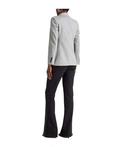 Max Mara Double Breasted Blazers In Grey