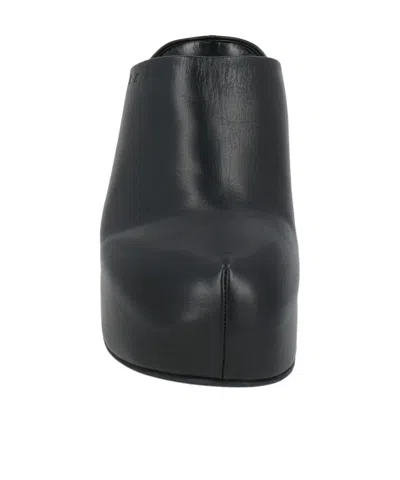 Marni Matte Finish Clog With Elevated Platform In Black