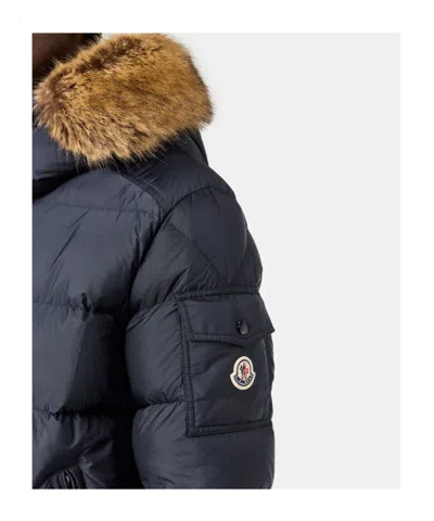 Moncler Medium Solid Jacket In Blue