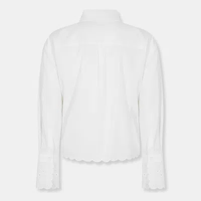 Weekend Max Mara Solid Color Long Sleeve Shirt In White
