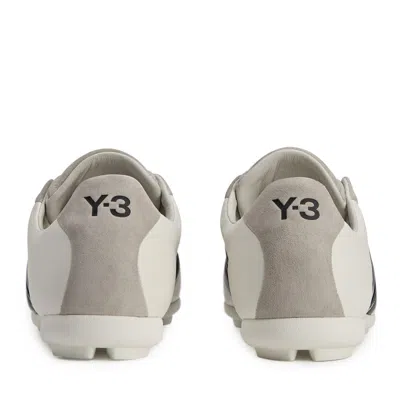 Y-3 Low-profile Leather And Suede Sneakers In White