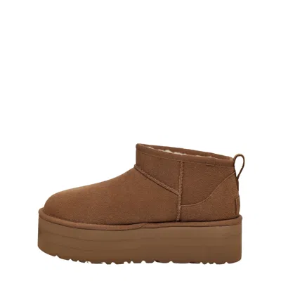 Ugg Thick-soled Ankle Boots In Brown
