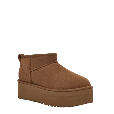 Ugg Thick-soled Ankle Boots In Brown