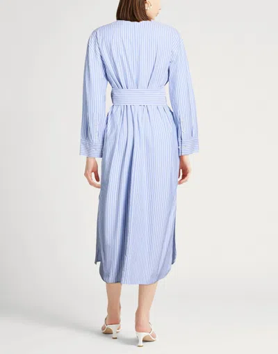 Max Mara Striped Shirt Dress In Blue