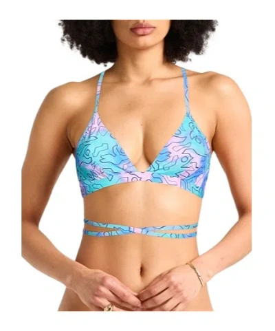 Isabel Marant Multicolored Triangular Bikini In Blue