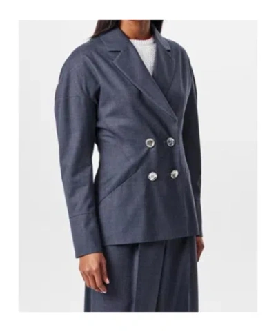 Givenchy Double Breasted Casual Jacket In Blue